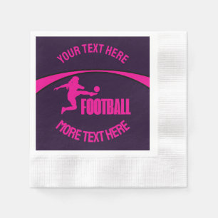 Football Meisje Speler, Team, Verjaardag Meisje Gi Servet