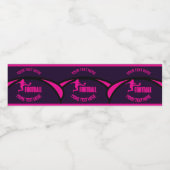 Football Meisje Speler, Team, Verjaardag Meisje Gi Waterfles Etiket (Enkel label)