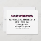 Football Meisje Verjaardagsfeest, Football Speler  Kaart (Achterkant)