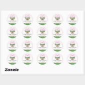 Football Meisje Verjaardagsfeest Roze Bow Ronde Sticker (Vel)