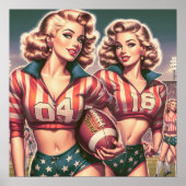  Football meisjes Poster (Voorkant)