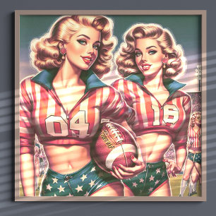  Football meisjes Poster