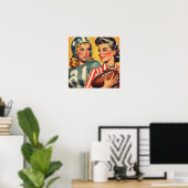 Football meisjes Poster (Thuiskantoor)
