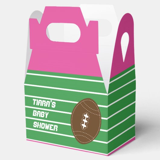 Football Meisjes Roze Verjaardagsfeestje Favor Box Bedankdoosjes (Geopend)