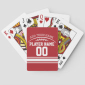 Football met aangepaste naam en nummer speelkaarten (Achterkant)