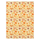 Football met bladeren en pompoenen tafelkleed (Voorkant)