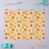 Football met bladeren en pompoenen tissuepapier (Craft)