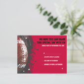 Football met de dikke bat Mitzvah Reply Card RSVP Kaartje (Staand voorkant)