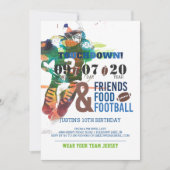 Football met de uitnodiging van Birthday (Voorkant)