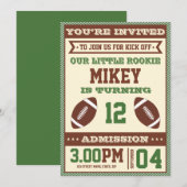 Football met de uitnodiging van de Birthday Party (Voorkant / Achterkant)