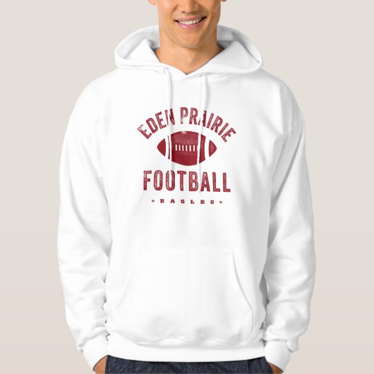 Football met drukke Eden Prairie Hoodie (Voorkant)