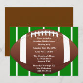 Football met groene Football op feestdag Kaart (Voorkant / Achterkant)