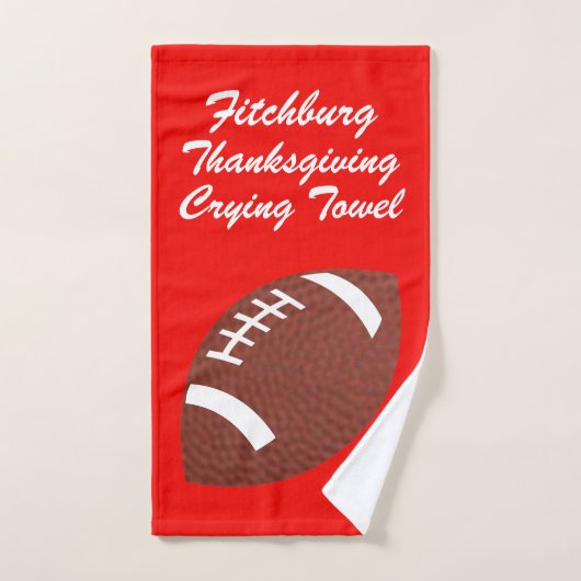 Football met handdoek Uw team en kleuren (Handdoek)