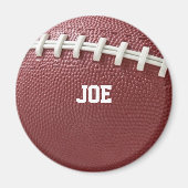 Football met Laces Let op maat Magneet (Voorkant)