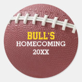 Football met Laces Let op maat Ronde Sticker (Voorkant)