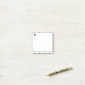 Football met monogram thema post-it® notes (Op bureau)