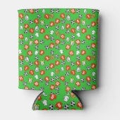 Football met rode shirten blikjeskoeler (Voorkant)