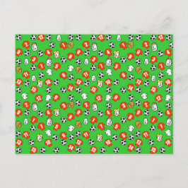 Football met rode Shirten Briefkaart