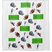 Football met schoengordijn douchegordijn (Voorkant)