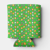 Football met shirten in oranje goud blikjeskoeler (Achterkant)