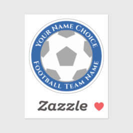 Football met teamnaam mobiele telefoon sticker