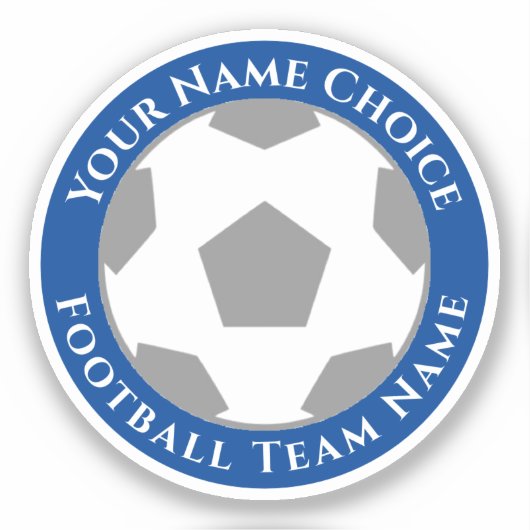 Football met teamnaam mobiele telefoon sticker (Voorkant)