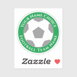 Football met teamnaam mobiele telefoon sticker
