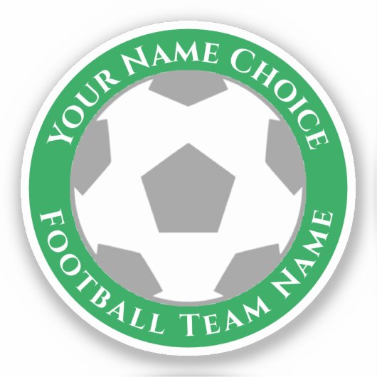 Football met teamnaam mobiele telefoon sticker (Voorkant)