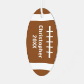 Football Metalen Ornament (Voorkant links)