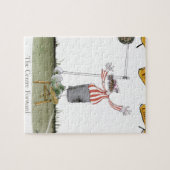 football midden rode strepen legpuzzel (Horizontaal)