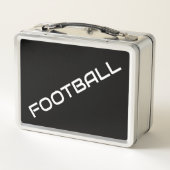 FOOTBALL Moderne witte tekst Zwarte achtergrond (Achterkant)