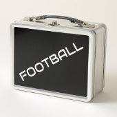 FOOTBALL Moderne witte tekst Zwarte achtergrond (Voorkant)