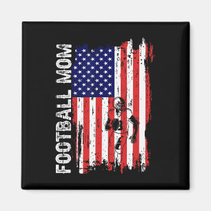 Football Moeder Amerikaanse Vlag Patriottische Moe Magneet