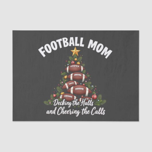Football moeder Decking De Zalen Kerst Football Tissuepapier (Voorkant)