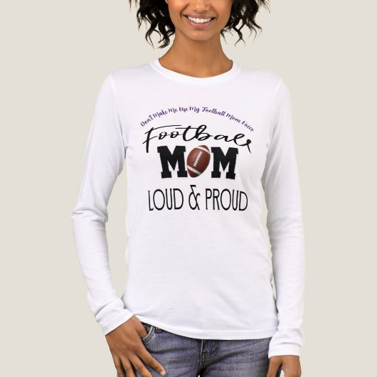 Football Moeder Game Day Tri-Blend Shirt (Voorkant volledig)