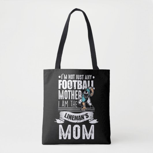 Football moeder Lineman Mam Son Proud Tote Bag (Voorkant)