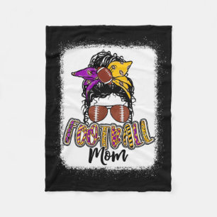 Football Moeder Paarse En Goud Fleece Deken