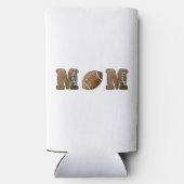 Football Moeder Schattig Trendy Seltzer Blikjeskoeler (Achterkant)