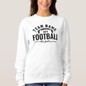 Football Moeder Varsity Teamnaam Nummer Wit Trui (Voorkant)