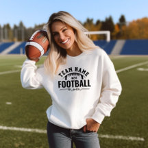Football Moeder Varsity Teamnaam Nummer Wit