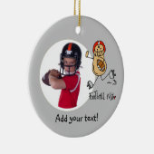 Football moer gepersonaliseerde foto Ornament (Rechts)