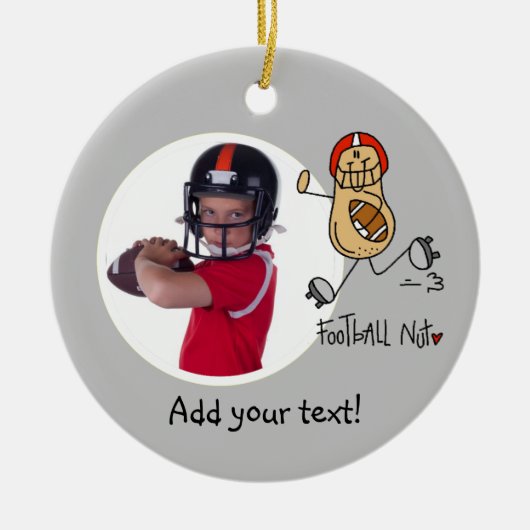 Football moer gepersonaliseerde foto Ornament (Voorkant)