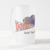 FOOTBALL Mok Bierblauw en Sinaasappel - SRF (Voorkant links)