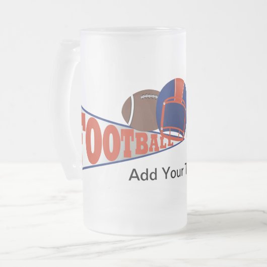 FOOTBALL Mok Bierblauw en Sinaasappel - SRF (Voorkant links)