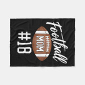 Football Mom #18 Grappige moeder vrouw Touchdown M Fleece Deken (Voorkant (Horizontaal))