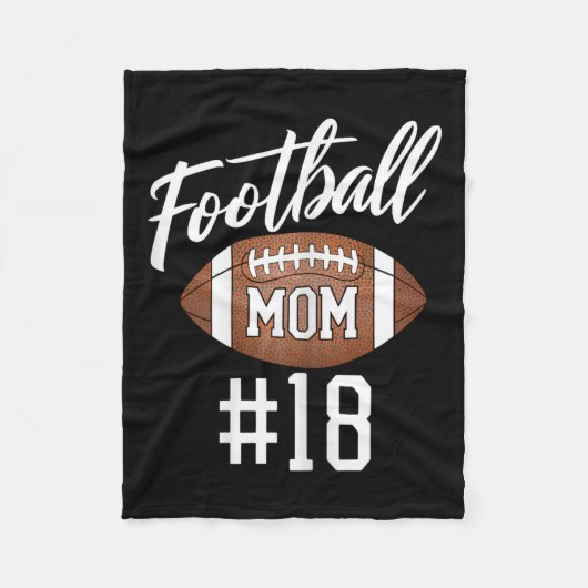 Football Mom #18 Grappige moeder vrouw Touchdown M Fleece Deken (Voorkant)