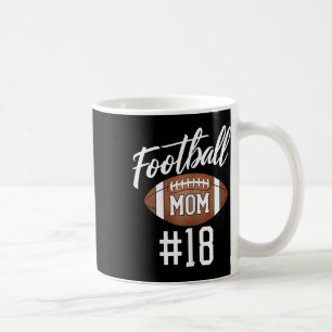 Football Mom #18 Grappige moeder vrouw Touchdown M Koffiemok