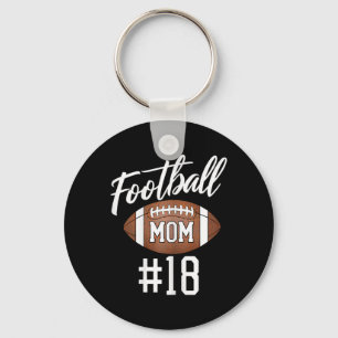 Football Mom #18 Grappige moeder vrouw Touchdown M Sleutelhanger