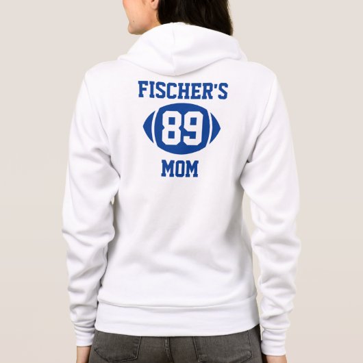 Football Mom Blue Hoodie (Achterkant)