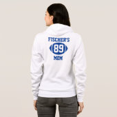 Football Mom Blue Hoodie (Achterkant volledig)